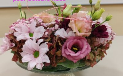 Art floral : Des roses pour « Octobre rose »  Mercredi 22 octobre